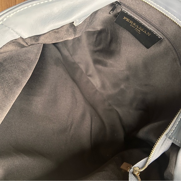 Gray blue quilted leather tote - Picture 7 of 9